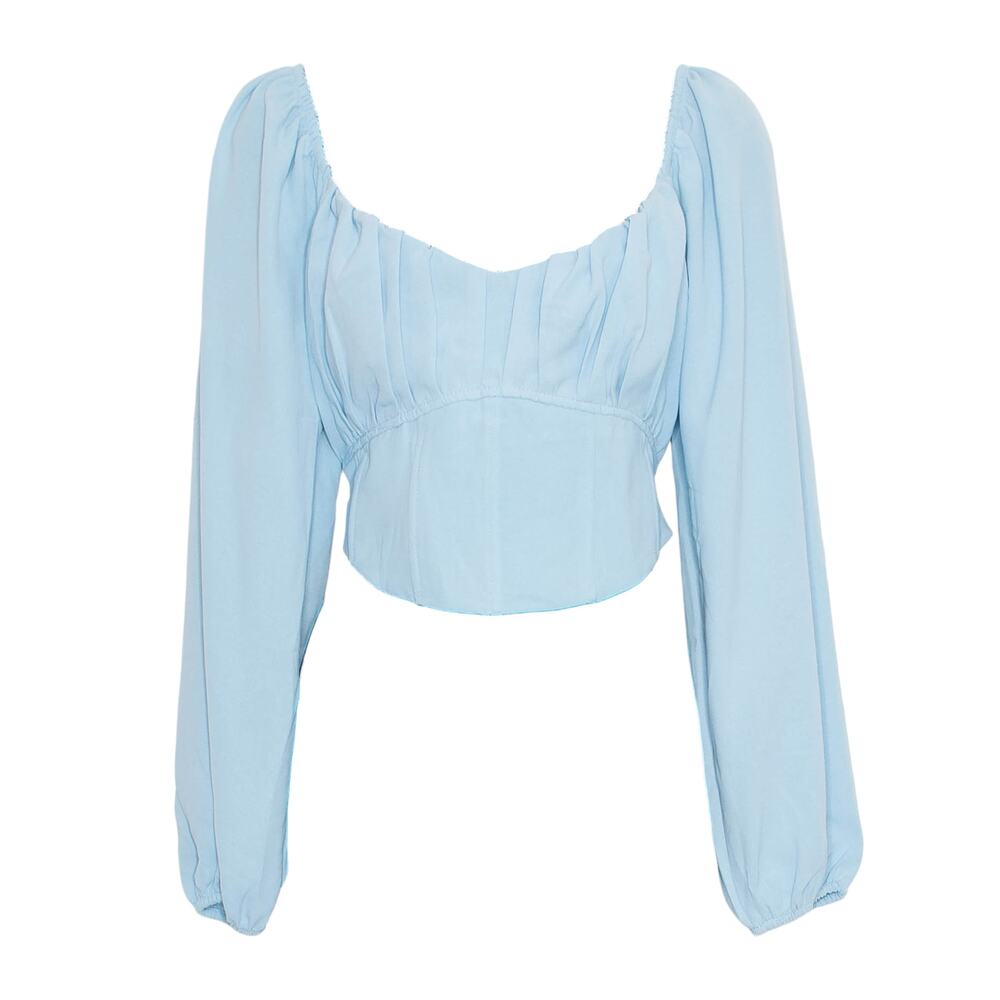 Festival Balloon Corset Milkmaid Crop Top Cottagecore Coquette Renaissance Y2K M